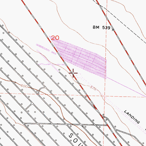 Topographic Map of Belridge Strip, CA