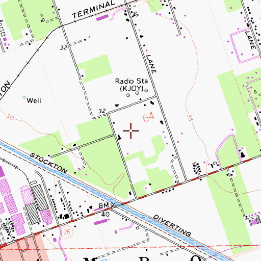 Topographic Map of Jones Heliport, CA