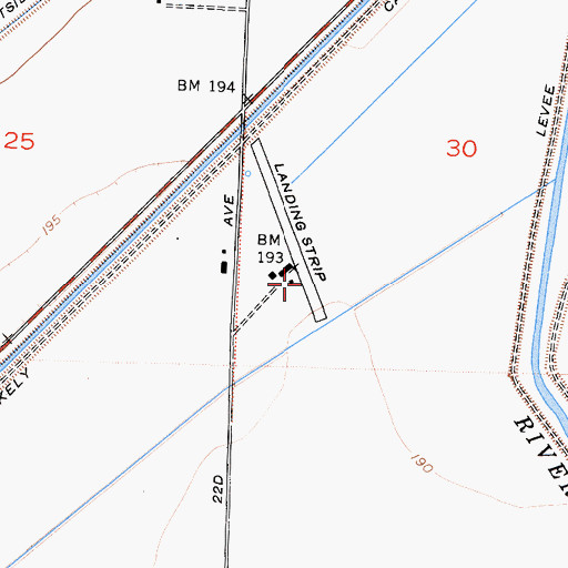 Topographic Map of Newton Field, CA