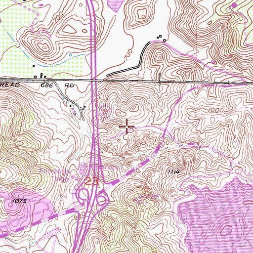 Topographic Map of East Valley Sheriffs Station Heliport, CA