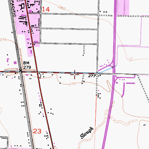 Topographic Map of SCE San Joaquin Heliport, CA