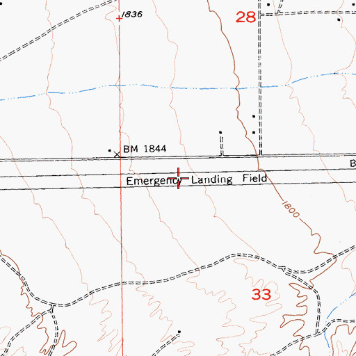 Topographic Map of Twentynine Palms Airport, CA
