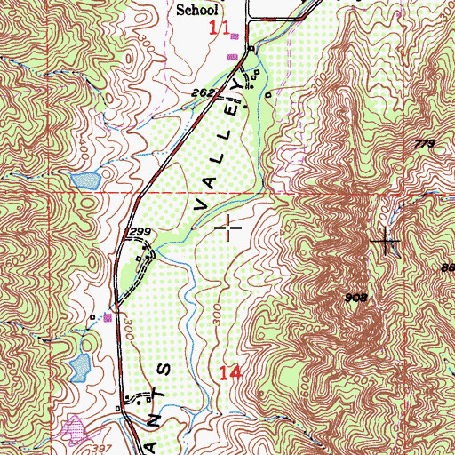 Topographic Map of Blake Sky Park, CA