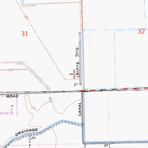 Topographic Map of Riego Flight Strip, CA