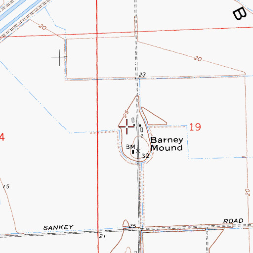 Topographic Map of Vestal Strip Airport (historical), CA