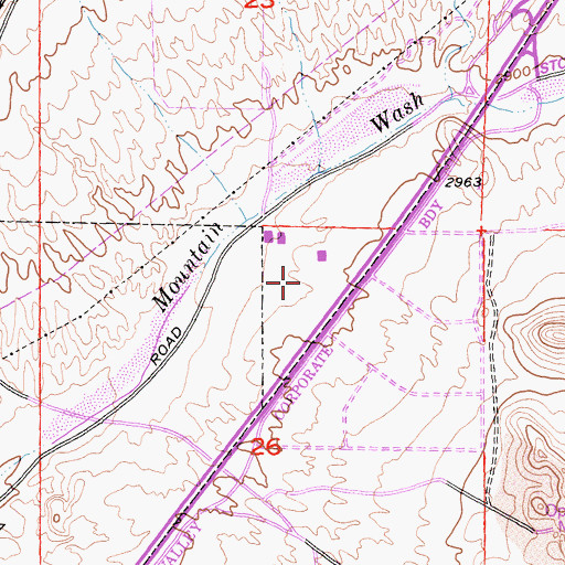 Topographic Map of Osborne Airport, CA