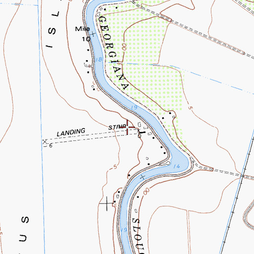 Topographic Map of Spezia Airport, CA
