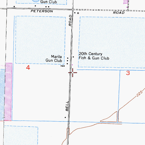 Topographic Map of Cashen Airport, CA