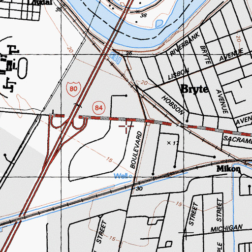 Topographic Map of Kovr Heliport, CA