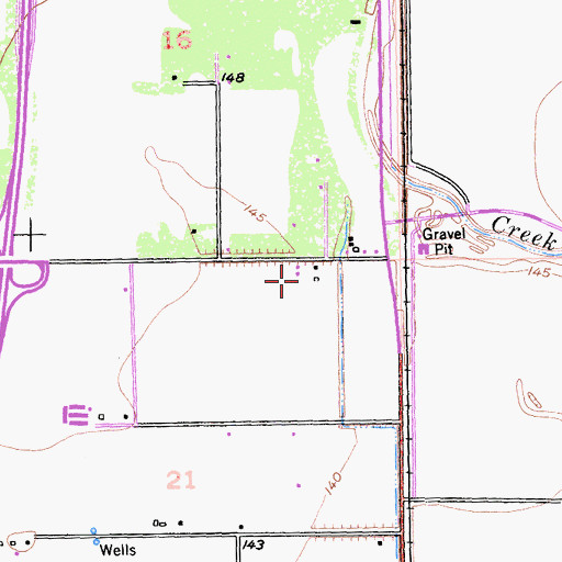 Topographic Map of Noltas Airport (historical), CA