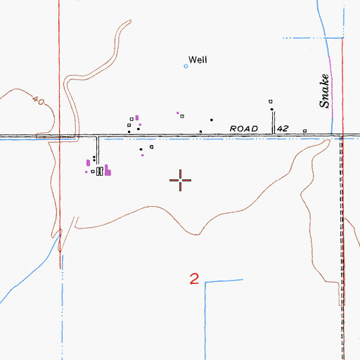 Topographic Map of Vanderford Ranch Company Airport, CA