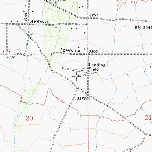 Topographic Map of Valley Vista Airport, CA