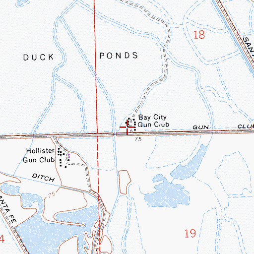 Topographic Map of Bay City Gun Club, CA