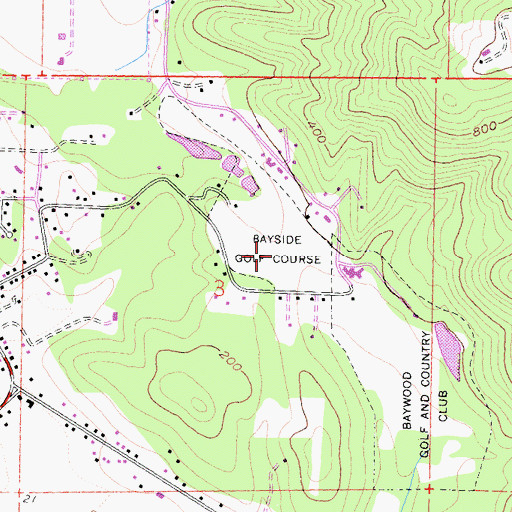 Topographic Map of Bayside Golf Course, CA