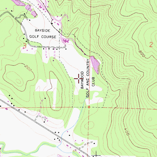 Topographic Map of Baywood Golf and Country Club, CA