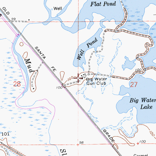 Topographic Map of Big Water Gun Club, CA
