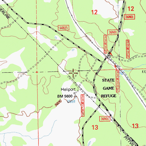 Topographic Map of Blacks Mountain Experimental Station, CA