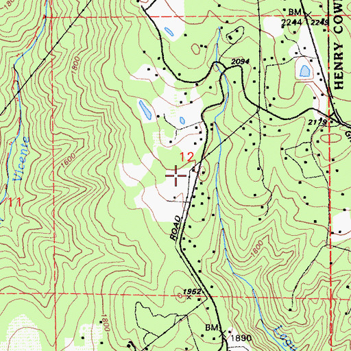 Topographic Map of Bonnie Doon Substation, CA