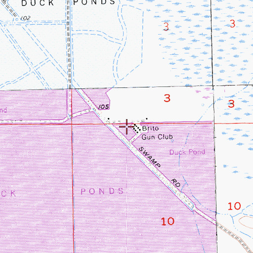 Topographic Map of Brito Gun Club, CA