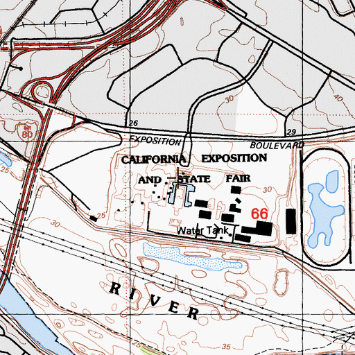 Topographic Map of California State Exposition, CA
