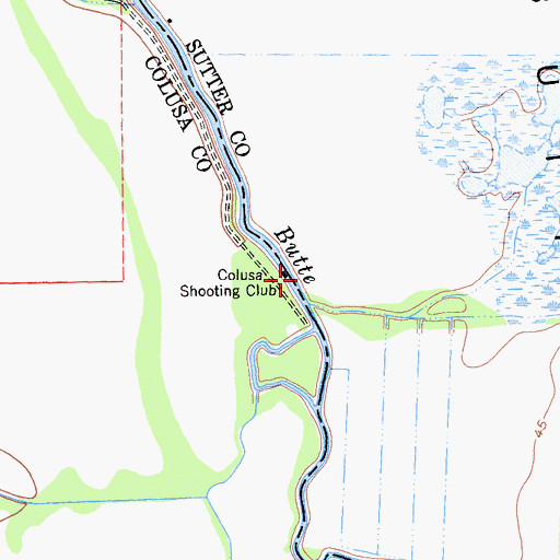 Topographic Map of Colusa Shooting Club, CA