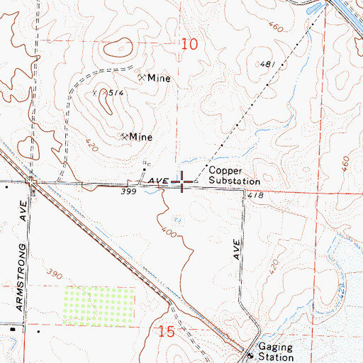 Topographic Map of Copper Substation, CA
