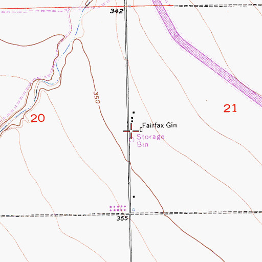 Topographic Map of Fairfax Gin, CA