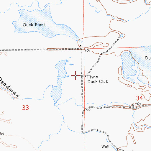 Topographic Map of Flynn Duck Club, CA