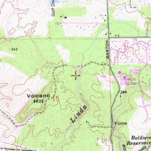 Topographic Map of Granite Bay Golf Course, CA