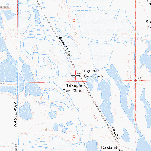 Topographic Map of Ingomar Gun Club, CA