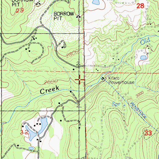 Topographic Map of Kilarc Powerhouse, CA