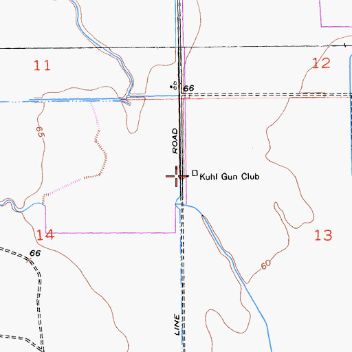 Topographic Map of Kuhl Gun Club, CA