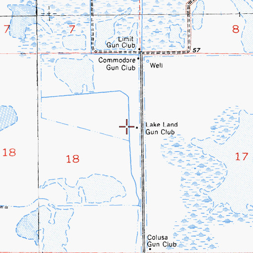 Topographic Map of Lake Land Gun Club, CA