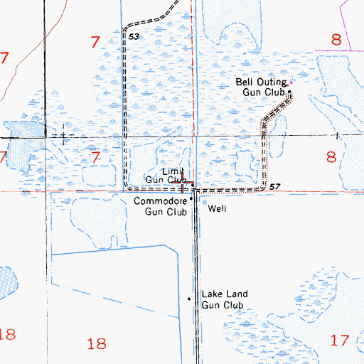 Topographic Map of Limit Gun Club, CA