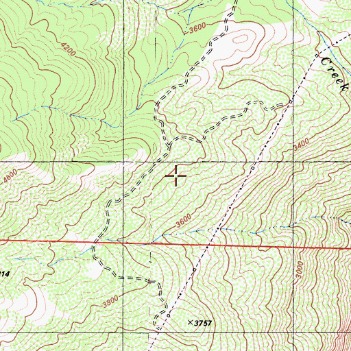 Topographic Map of Lion Point Fire Lane, CA