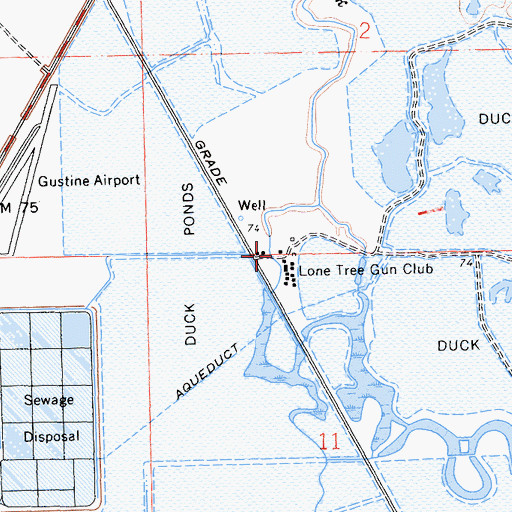 Topographic Map of Lone Tree Gun Club, CA