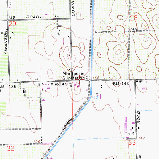 Topographic Map of Montpelier Substation, CA