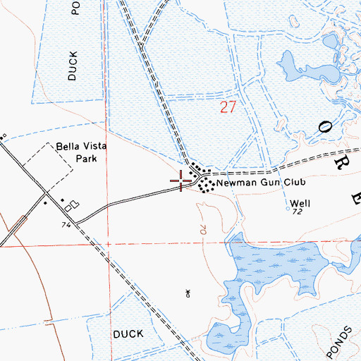 Topographic Map of Newman Gun Club, CA