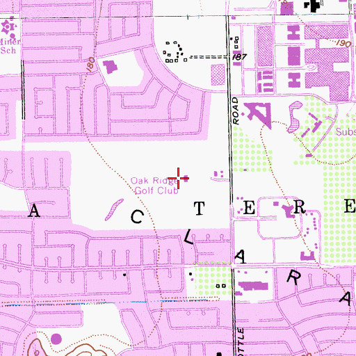 Topographic Map of Oak Ridge Golf Club (historical), CA