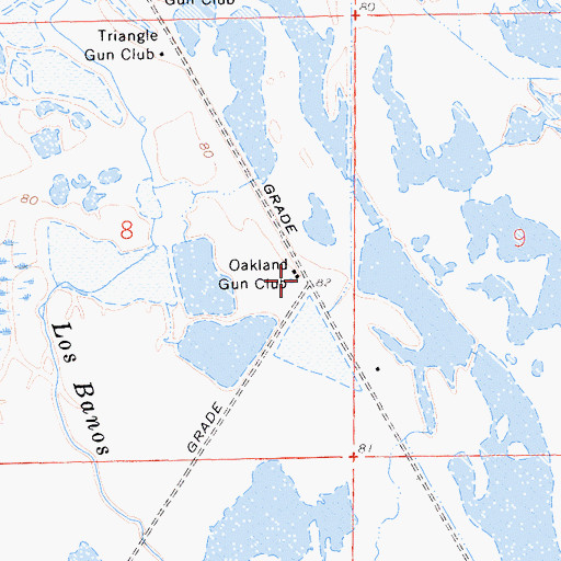 Topographic Map of Oakland Gun Club, CA
