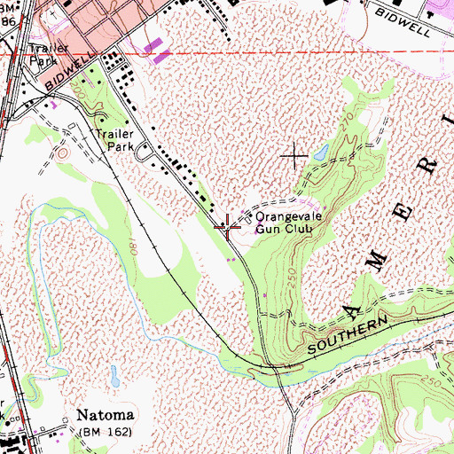 Topographic Map of Orangevale Gun Club, CA
