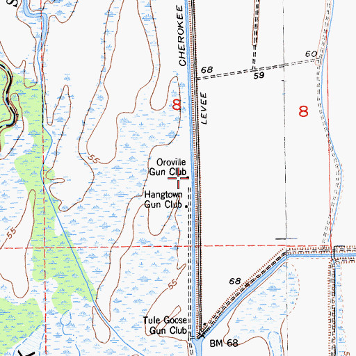 Topographic Map of Oroville Gun Club, CA
