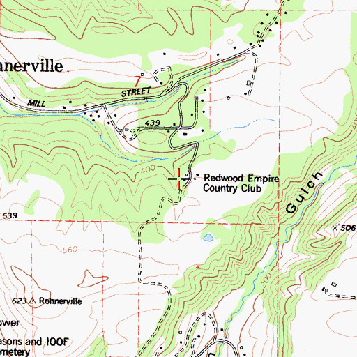 Topographic Map of Redwood Empire Country Club, CA