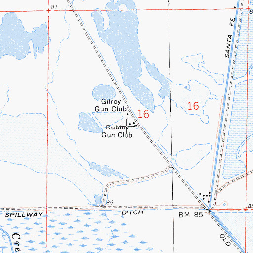 Topographic Map of Rubino Gun Club, CA