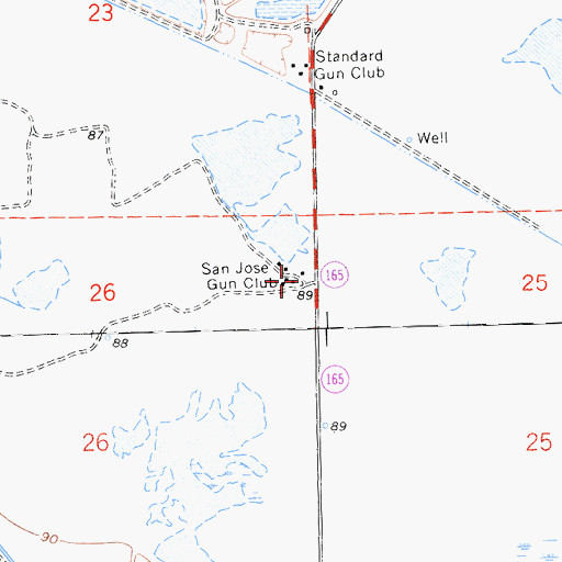 Topographic Map of San Jose Gun Club, CA