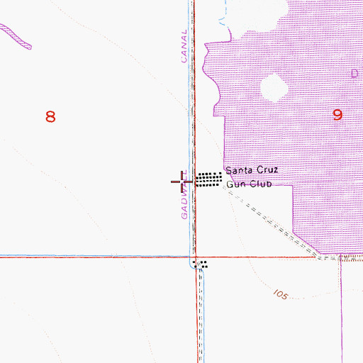 Topographic Map of Santa Cruz Gun Club, CA
