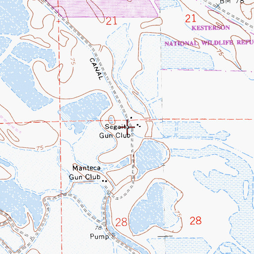Topographic Map of Segaita Gun Club, CA