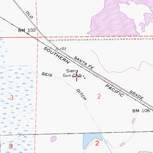 Topographic Map of Sierra Gun Club, CA