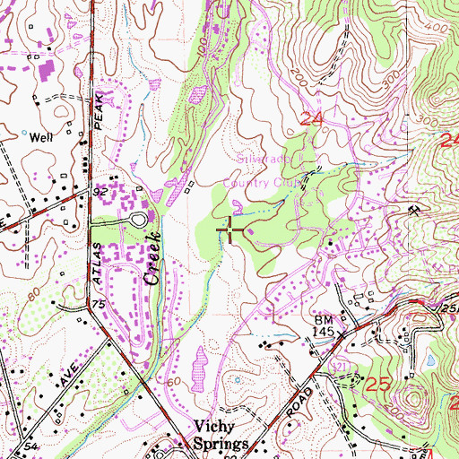 Topographic Map of Silverado Country Club, CA