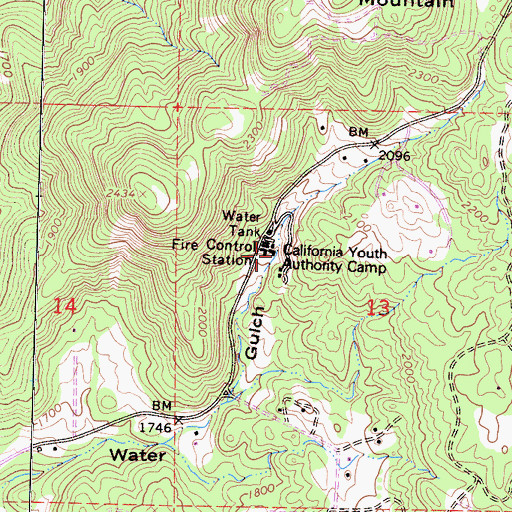 Topographic Map of California Youth Authority Camp, CA